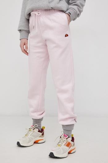 Nohavice Ellesse dámske, ružová farba, jednofarebné
