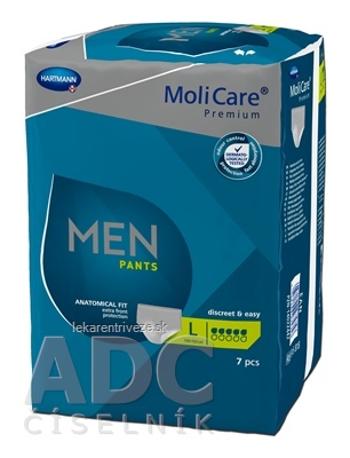 MoliCare Premium MEN PANTS 5 kvapiek L inkontinenčné naťahovacie nohavičky 1x7 ks