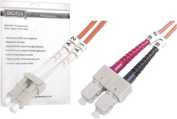 Digitus DK-2532-03 optické vlákno LWL prepojovací kábel [1x zástrčka LC - 1x zástrčka SC] 50/125 µ Multimode OM2 3.00 m
