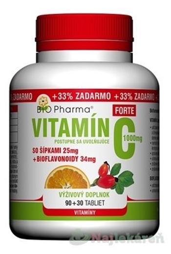 BIO Pharma Vitamín C so šípkami 1000 mg Forte 120 tabliet