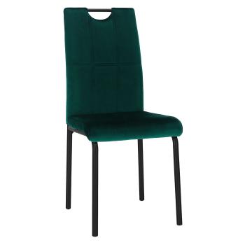 Jedálenská stolička, smaragdová/kov, JONKA RP1, rozbalený tovar