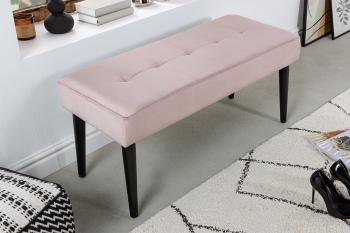 LuxD Dizajnová lavica Bailey 95 cm ružový zamat