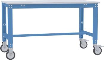 Manuflex AU7369.5012 Špeciálny mobilný pracovný stôl UNIVERSAL s doskou z PVC, ŠxHxV = 1500 x 1000 x 752-972 mm  Farba: