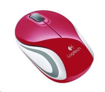 Logitech Wireless Mini Mouse M187, červená