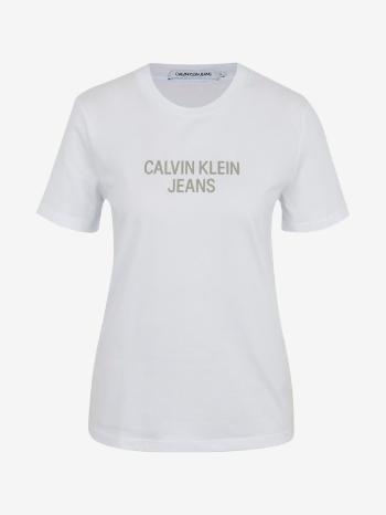 Calvin Klein Jeans Easy Institutional Tričko Biela