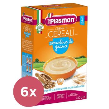 EXP: 31.08.2023 6x PLASMON Kaša pšeničná krupicová 230 g, 4m+