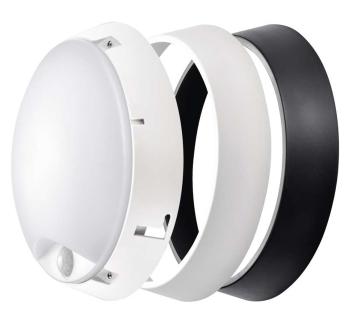 EMOS Biele/čierne LED stropní/nástěnné svítidlo s pohybovým čidlom 14W IP54 Farba svetla: Teplá biela ZM3131