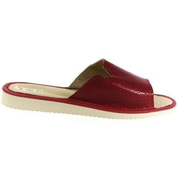 John-C  Papuče Dámske luxusné kožené červené papuče NIJANA  Červená