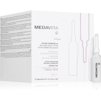 Medavita Velour Relaxing Scalp Lotion relaxačná starostlivosť pre citlivú pokožku hlavy 12x6 ml