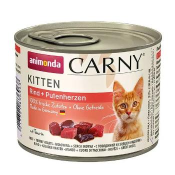 Animonda Carny Kitten Konzerva pre mačky Hovädzie+Morčacie srdce 200g