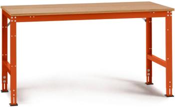 Manuflex AU4035.2001 UNIVERSAL štandardný pracovný základný stôl s multiplexovou doskou, ŠxHxV = 1250 x 800 x 760-870 mm