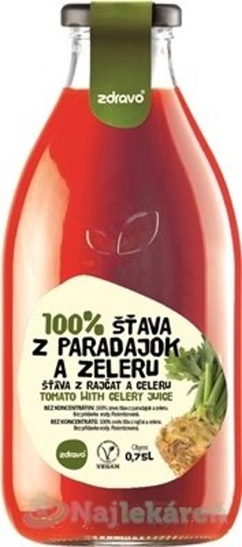 Zdravo 100% ŠŤAVA Z PARADAJOK A ZELERU, 0,75l