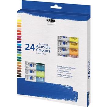 KREUL EL GRECO Sada akrylových barev, 24 barev, 12 ml v tubě (4000798282530)