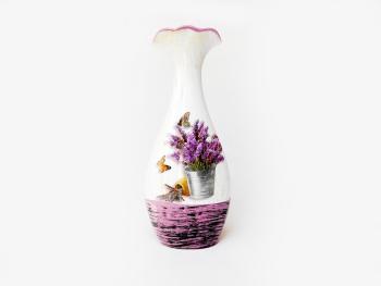 MAKRO - Váza s dekorom levanduľa 25cm