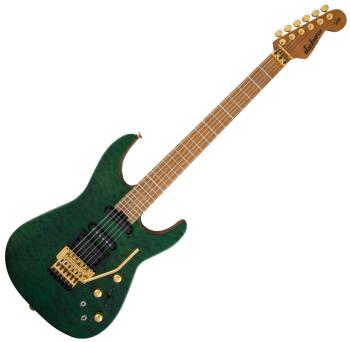 Jackson USA Phil Collen PC1 Satin Flame MN Satin Transparent Green