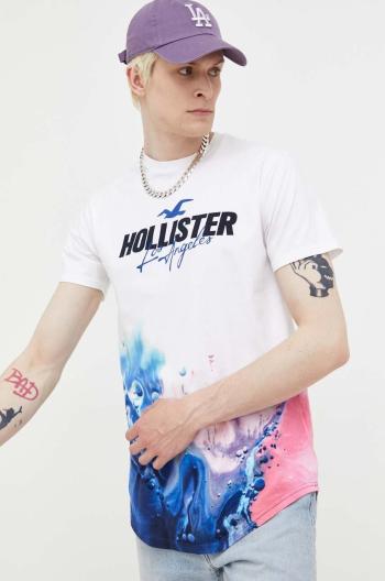 Bavlnené tričko Hollister Co. vzorované