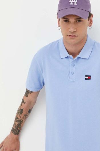 Bavlnené polo tričko Tommy Jeans jednofarebné