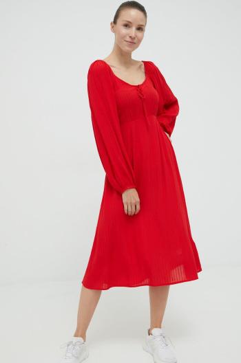 Šaty Billabong červená farba, mini, áčkový strih