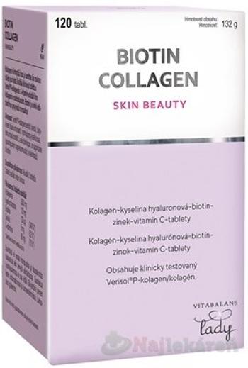 VITABALANS Biotin Collagen tablety pre krásne vlasy, pleť a nechty 120 tobolek