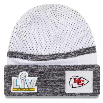 Zimná čapica New Era Kansas City Chiefs White Super Bowl LV Bound Sideline Cuffed Knit Hat - UNI