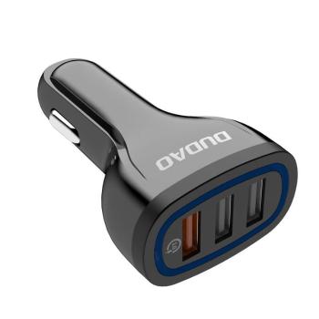 DUDAO R7s Nabíjačka do auta 3X USB QuickCharge 3.0 čierna