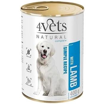 4Vets NATURAL SIMPLE RECIPE s jahňacím mäsom 400 g konzerva pre psov (40646)