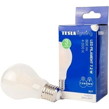 Tesla – LED žiarovka FILAMENT RETRO BULB E27, 7,2 W, 230 V, 806 lm, 25000 h, 4000 K denná biela, 360 (BL277240-1F)