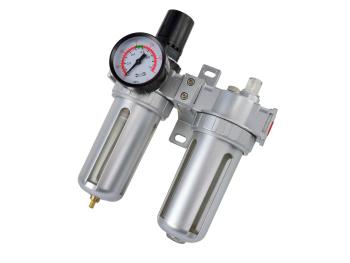 Regulátor tlaku s filtrem a manometrem a přim. oleje, max. prac. tlak 10bar