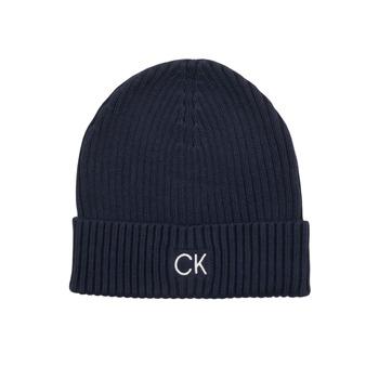 Calvin Klein Jeans  Čiapky CLASSIC COTTON RIB BEANIE  Námornícka modrá