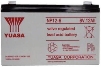 Yuasa NP12-6 NP12-6 olovený akumulátor 6 V 12 Ah olovený so skleneným rúnom (š x v x h) 151 x 98 x 50 mm plochý konektor