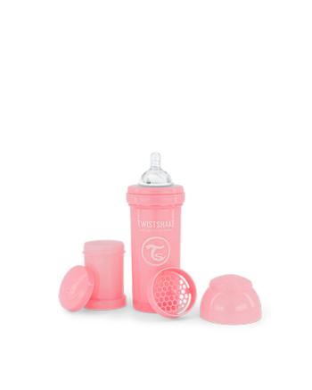 TWISTSHAKE Fľaša dojčenská Anti-Colic 260 ml pastelovo ružová 2m+