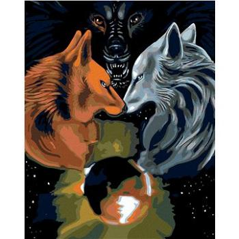 Maľovanie podľa čísel – Traja vlci (HRAmal01014nad)