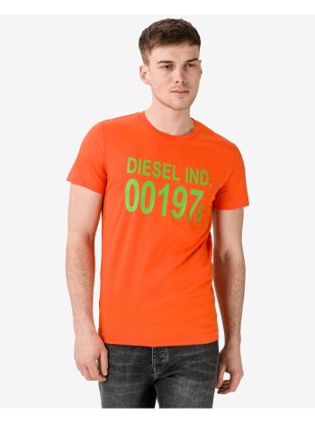 Tričká s krátkym rukávom pre mužov Diesel - oranžová