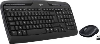 Logitech MK330 bezdrôtový Sada klávesnica a myše  nemecká, QWERTZ, Windows® čierna