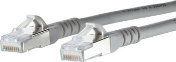 Metz Connect 130845B033-E RJ45 sieťové káble, prepojovacie káble CAT 6A S/FTP 20.00 m sivá s ochranou 1 ks