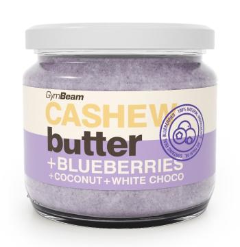 Cashew Butter ochutené - GymBeam 340 g Strawberry+Coconut+White Choco