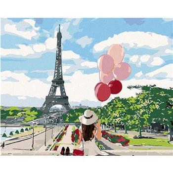 Maľovanie podľa čísel – Žena s balónikmi pred Eiffelovkou (HRAmal01193nad)
