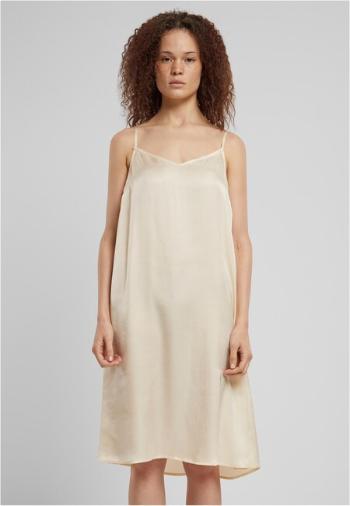 Urban Classics Ladies Viscose Satin Slip Dress whitesand - L