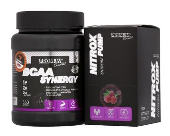 Akcia: BCAA Synergy + Nitrox Pump - Prom-IN 550 g + 10x15 g Melon