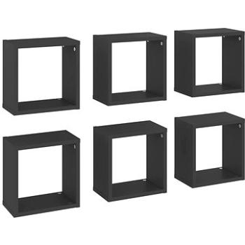 Shumee - Nástenné kocky 6 ks sivé 26×15×26 cm, 807033