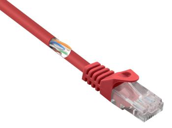 Basetech BT-2304658 RJ45 sieťové káble, prepojovacie káble CAT 5e U/UTP 15.00 cm červená s ochranou 1 ks