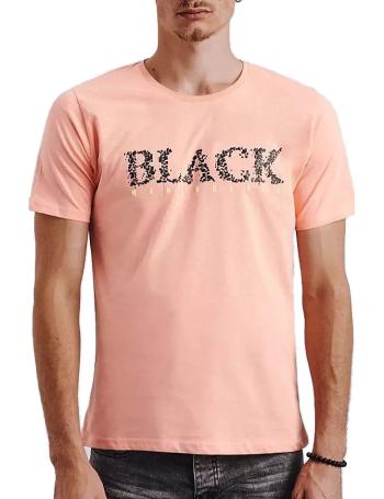 Broskyňovej tričko s nápisom black vel. XL