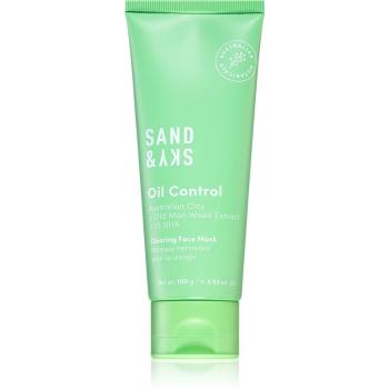 Sand & Sky Oil Control Clearing Face Mask normalizujúca hĺbkovo čistiaca maska pre mastnú a problematickú pleť 100 g