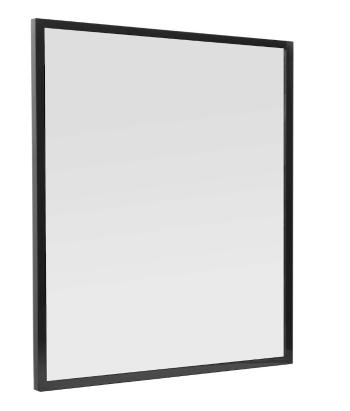 Zrkadlo Naturel Oxo v čiernom ráme, 80x80 cm, ALUZ8080C