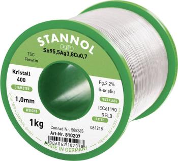 Stannol Flowtin TS spájkovací cín bez olova cievka Sn95,5Ag3,8Cu0,7 1000 g 1 mm