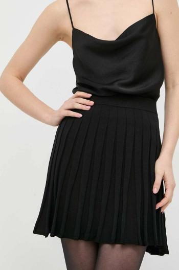 Sukňa Silvian Heach čierna farba, mini, rovný strih