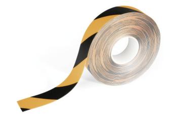 Durable 1043130 Páska na značenie podlahy DURALINE, odnímateľná čierna, žltá 1 ks (d x š) 15 m x 50 mm
