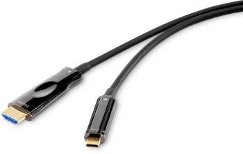 Renkforce USB-C™ / HDMI káblový adaptér #####USB-C™ Stecker, #####HDMI-A Stecker 20.00 m čierna RF-4532670 guľatý #####U