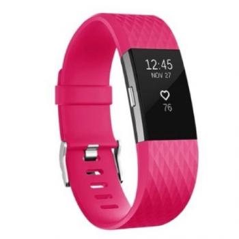 Fitbit Charge 2 Silicone Diamond (Small) remienok, Dark Pink (SFI002C21)