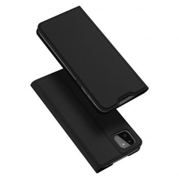 Dux Ducis Skin Pro knižkové kožené puzdro na Samsung Galaxy A22 5G, čierne